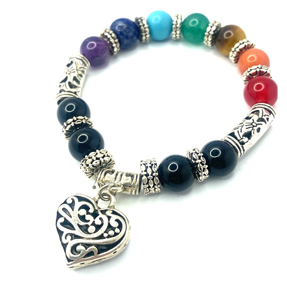 7 chakras reiki healing charm bracelet